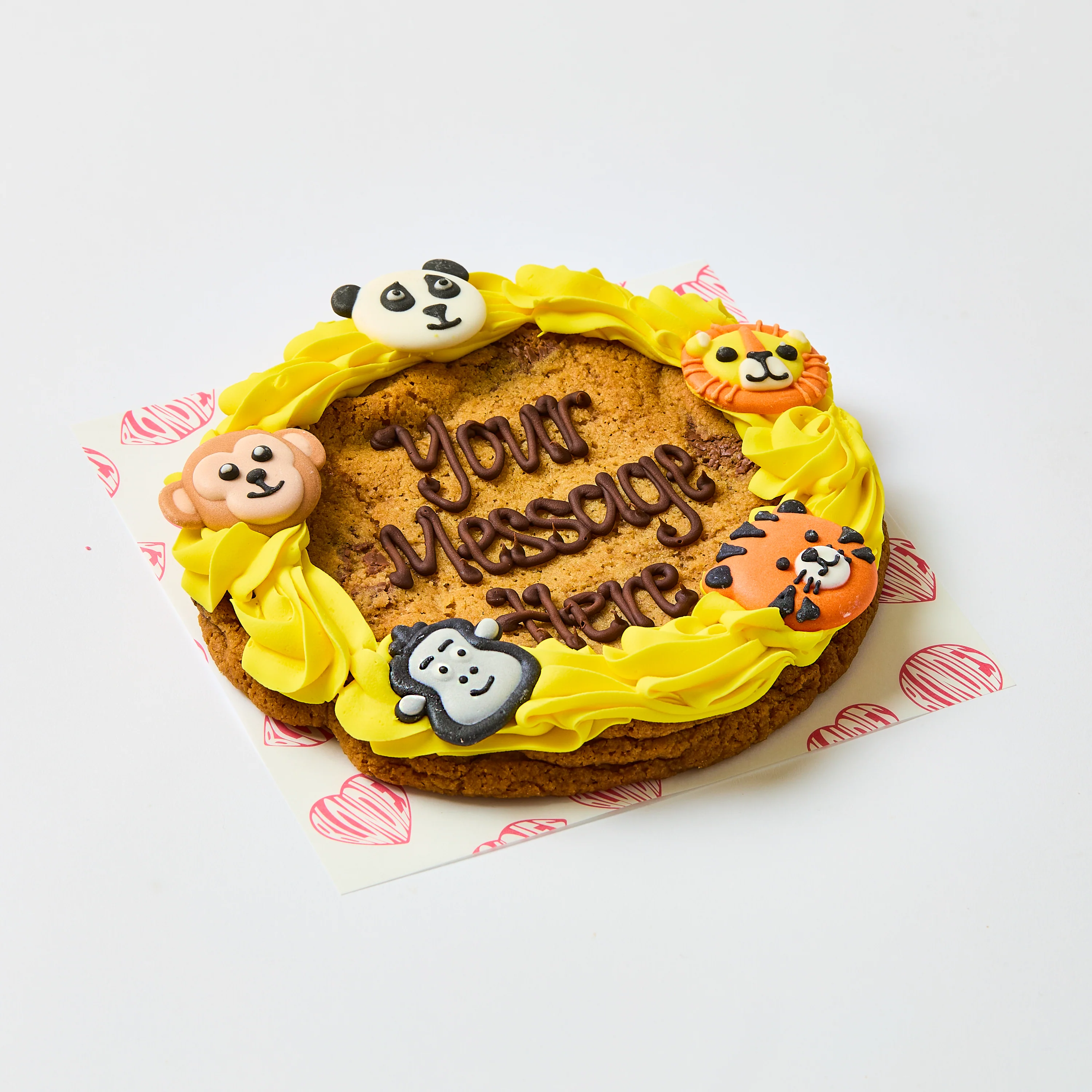 7 Inch Animal Themed Personalised Cookie - Image 2