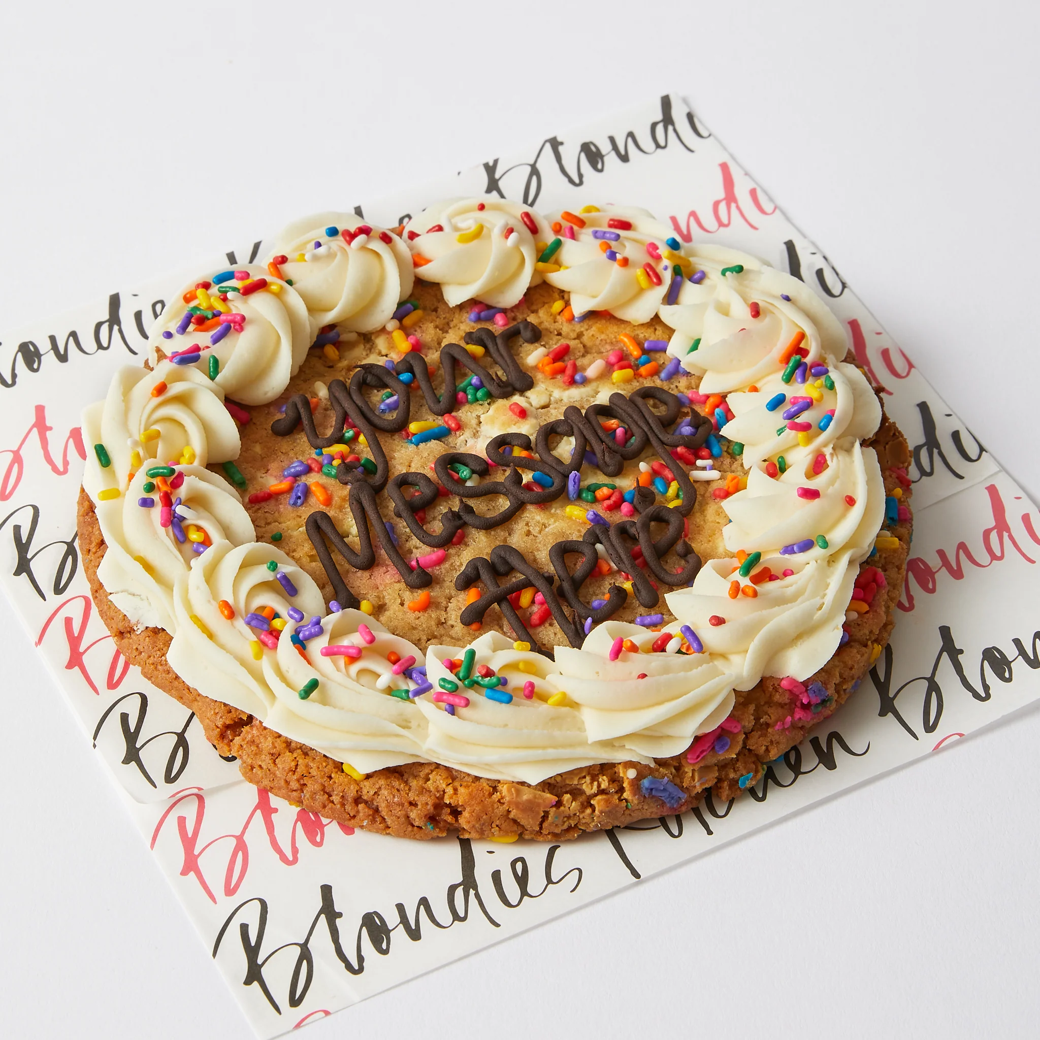 B'day Sprinkle 7 inch Personalised Cookie - Image 2