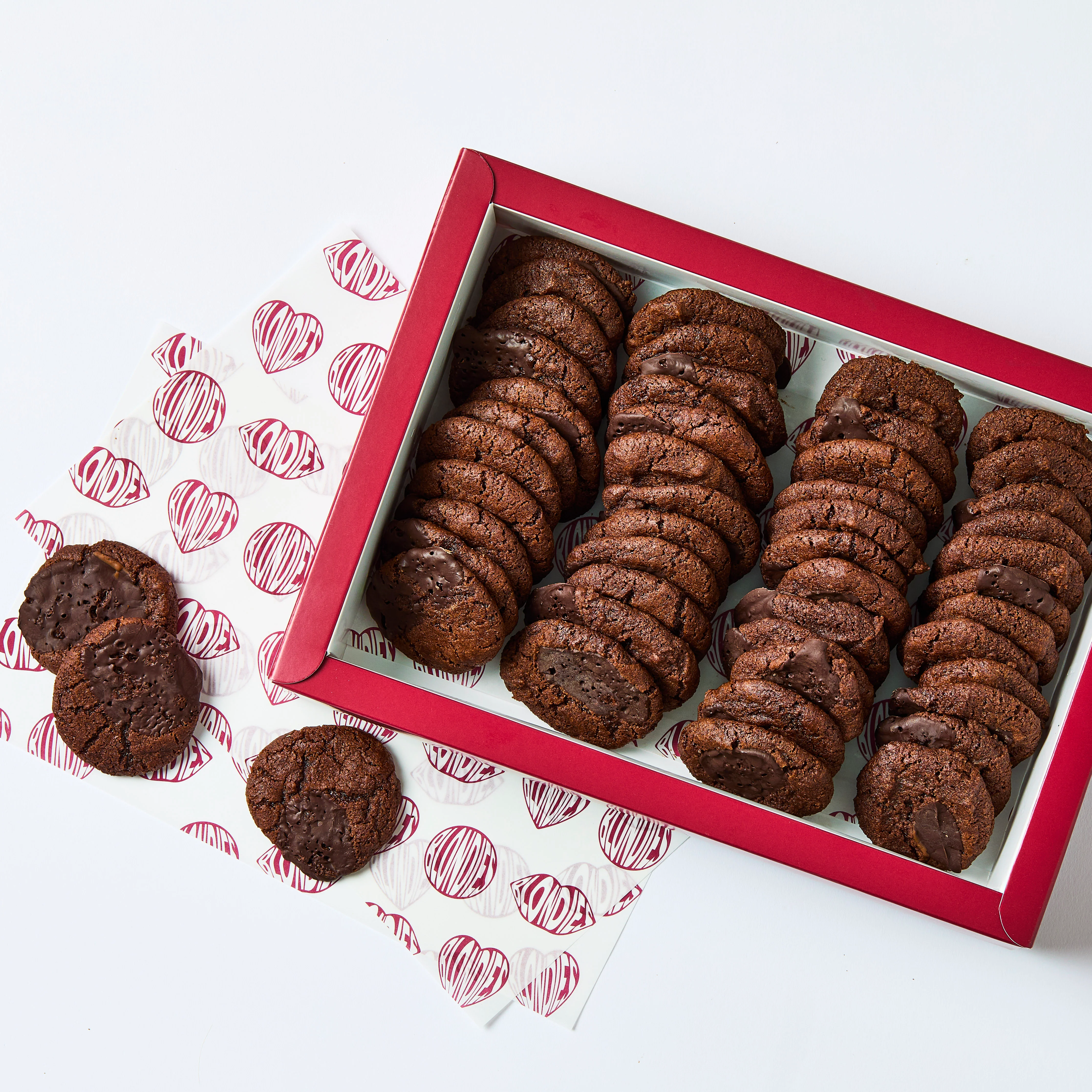 Bite Size Double Chocolate Chip Cookies - Box of 50+ (V) (FREE FROM GLUTEN)