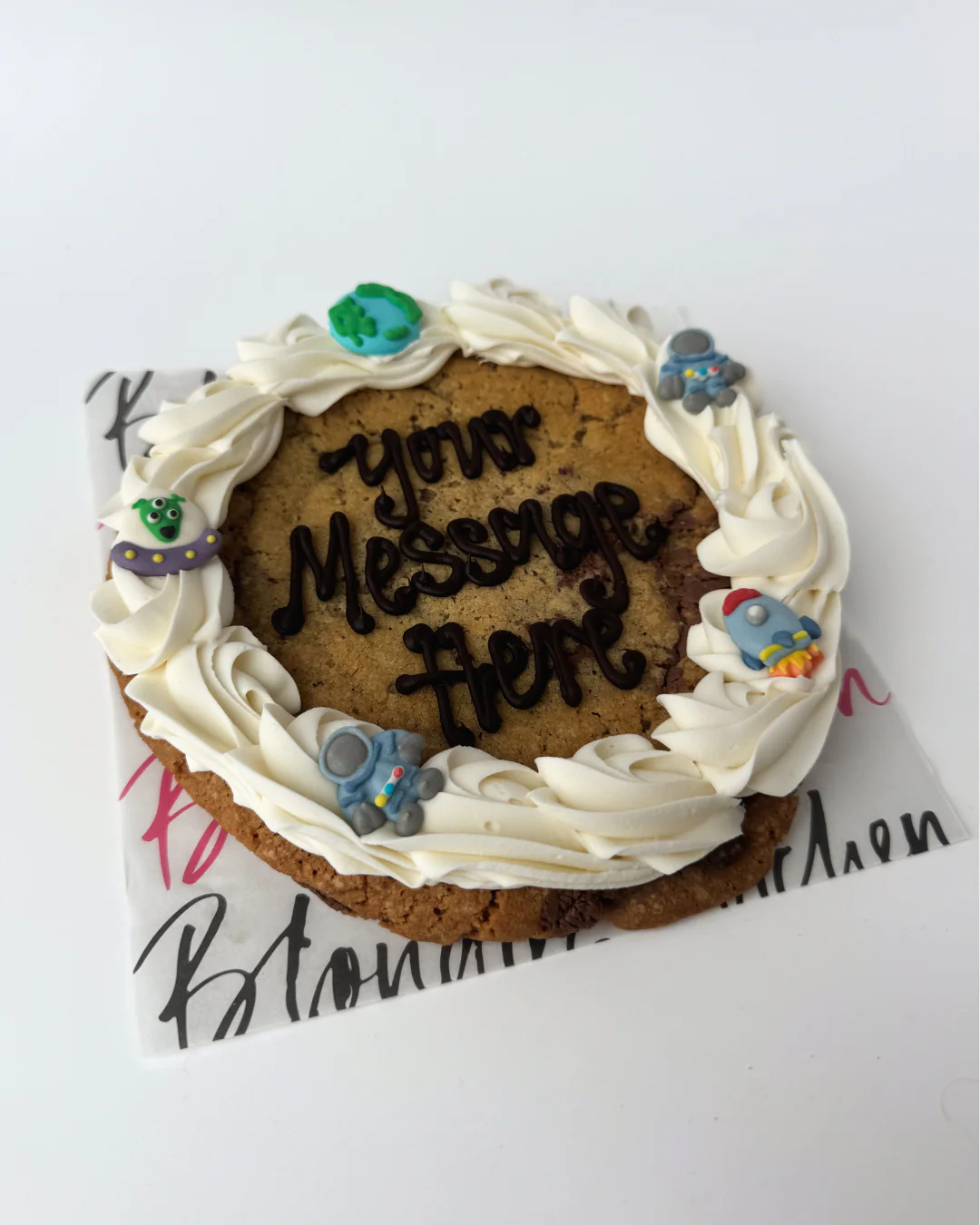 7 Inch Galaxy Themed Personalised Cookie - Image 2