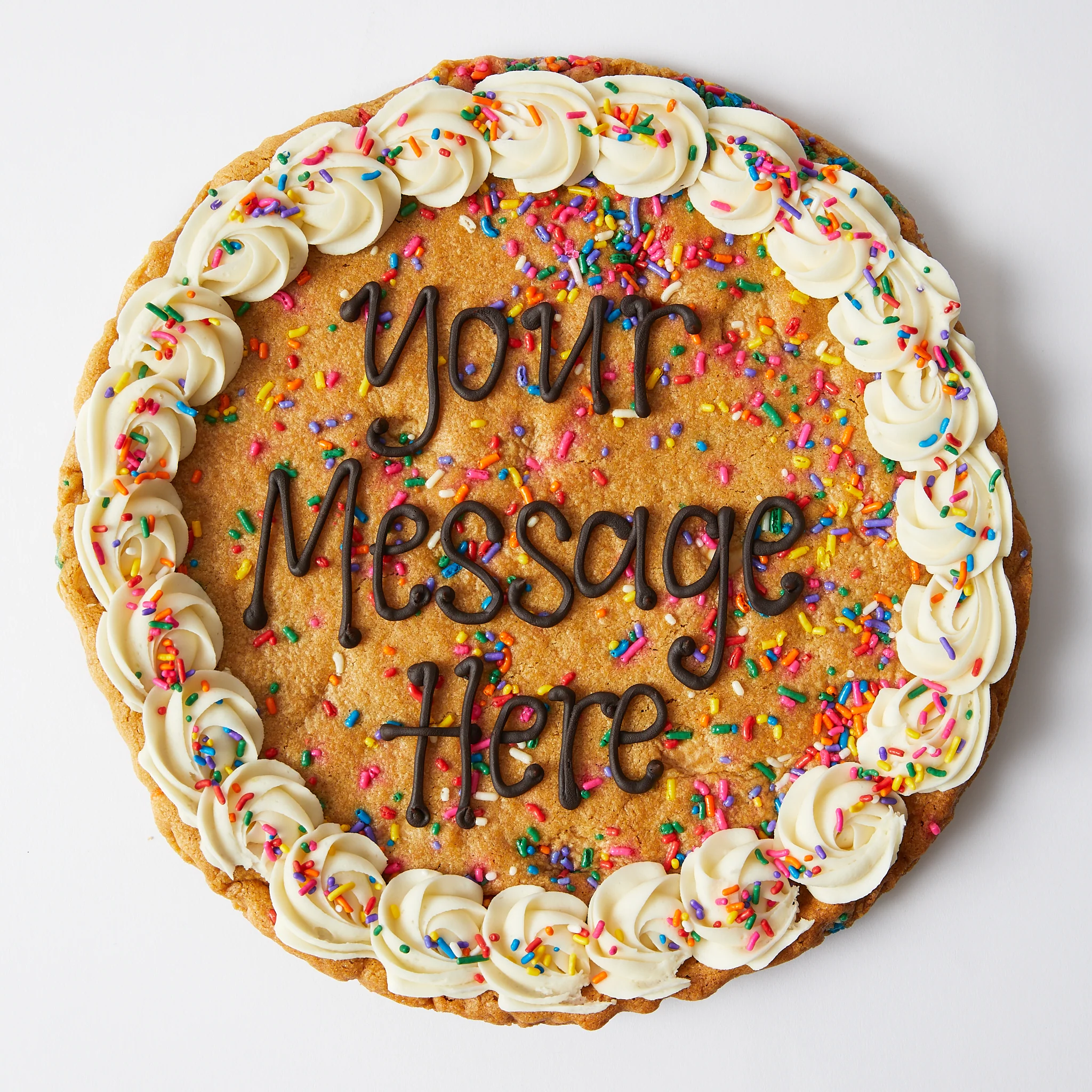 Giant Bday Sprinkle Personalised Cookie