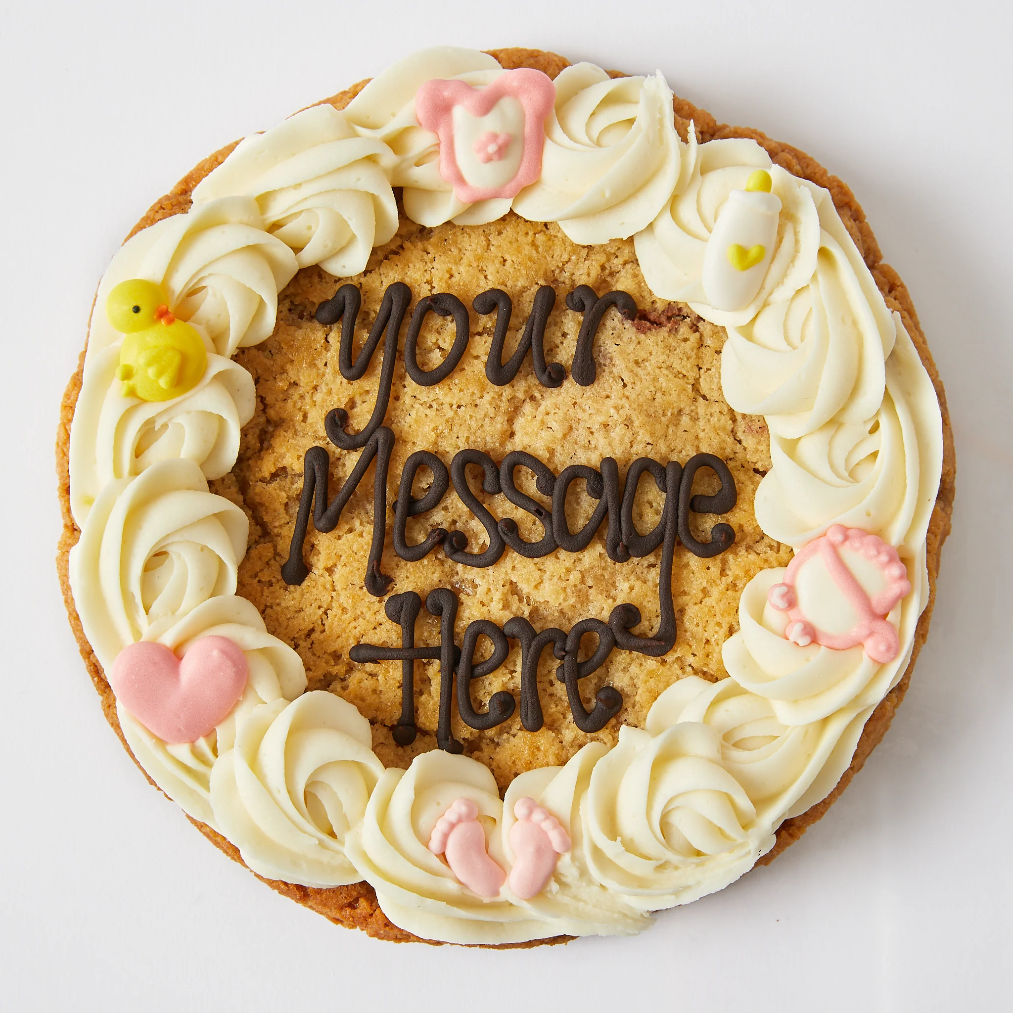 7 inch 'It's a Girl' Gender Reveal Cookie