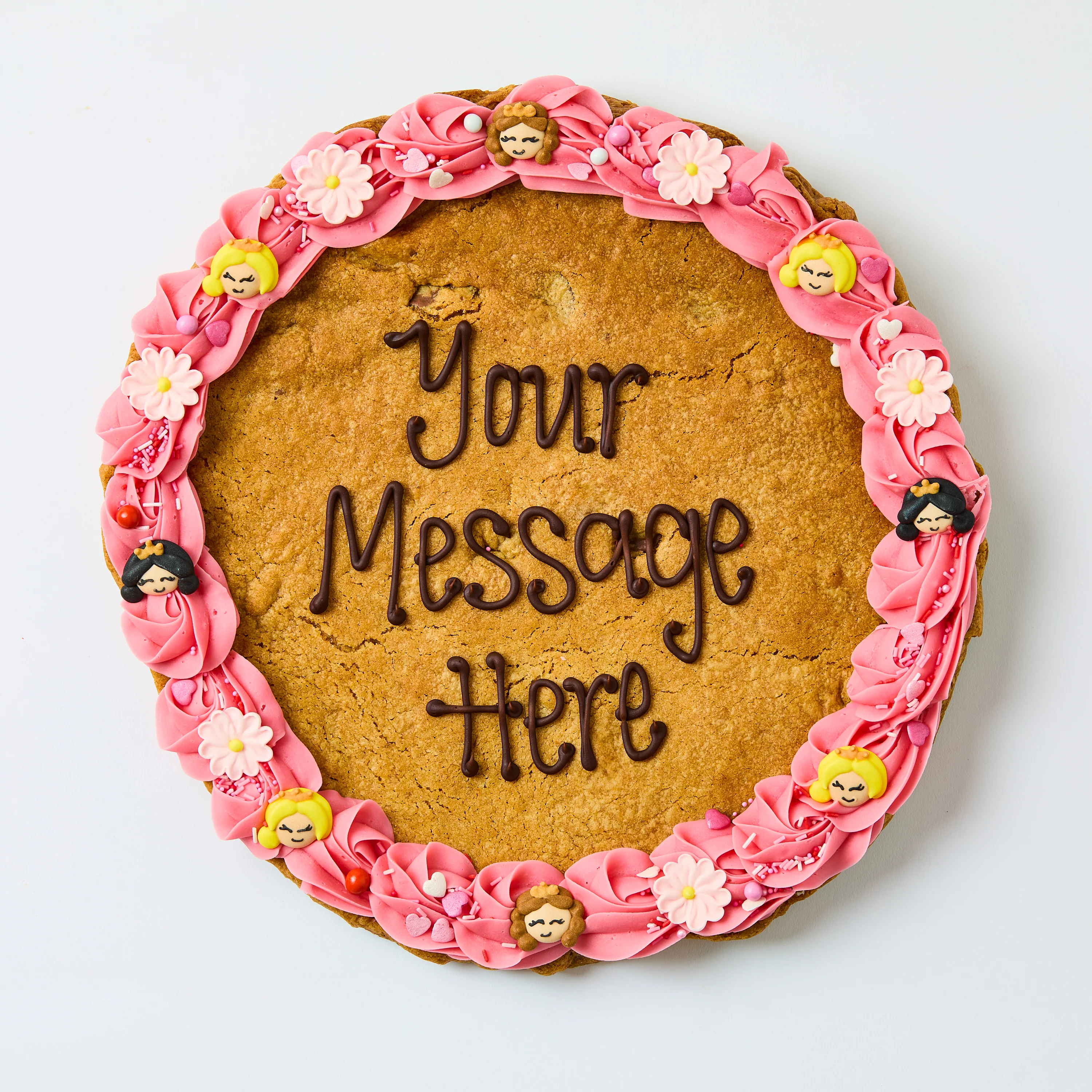 Giant Princess Themed Sprinkle Personalised Cookie