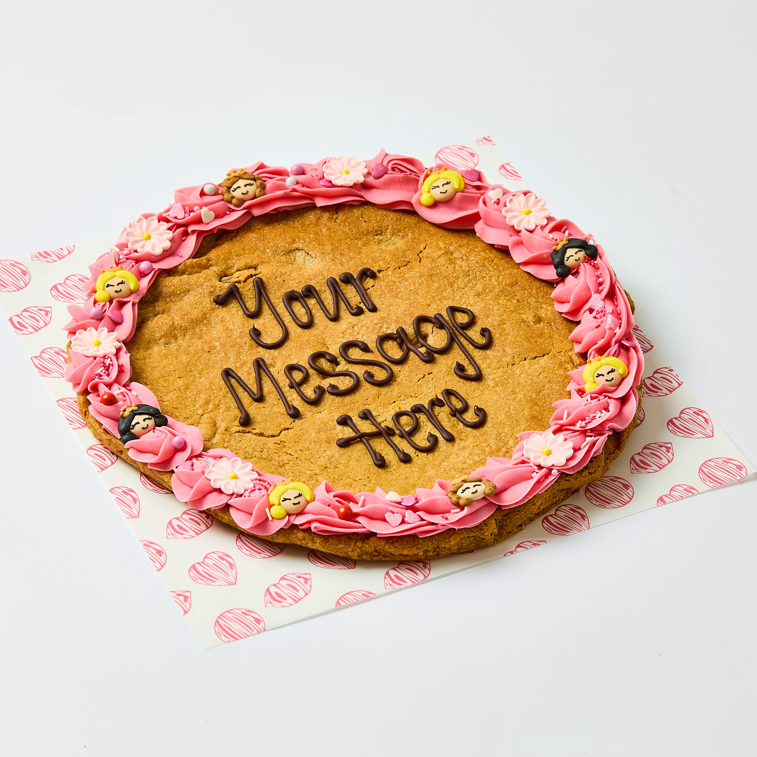 Giant Princess Themed Sprinkle Personalised Cookie - Image 2