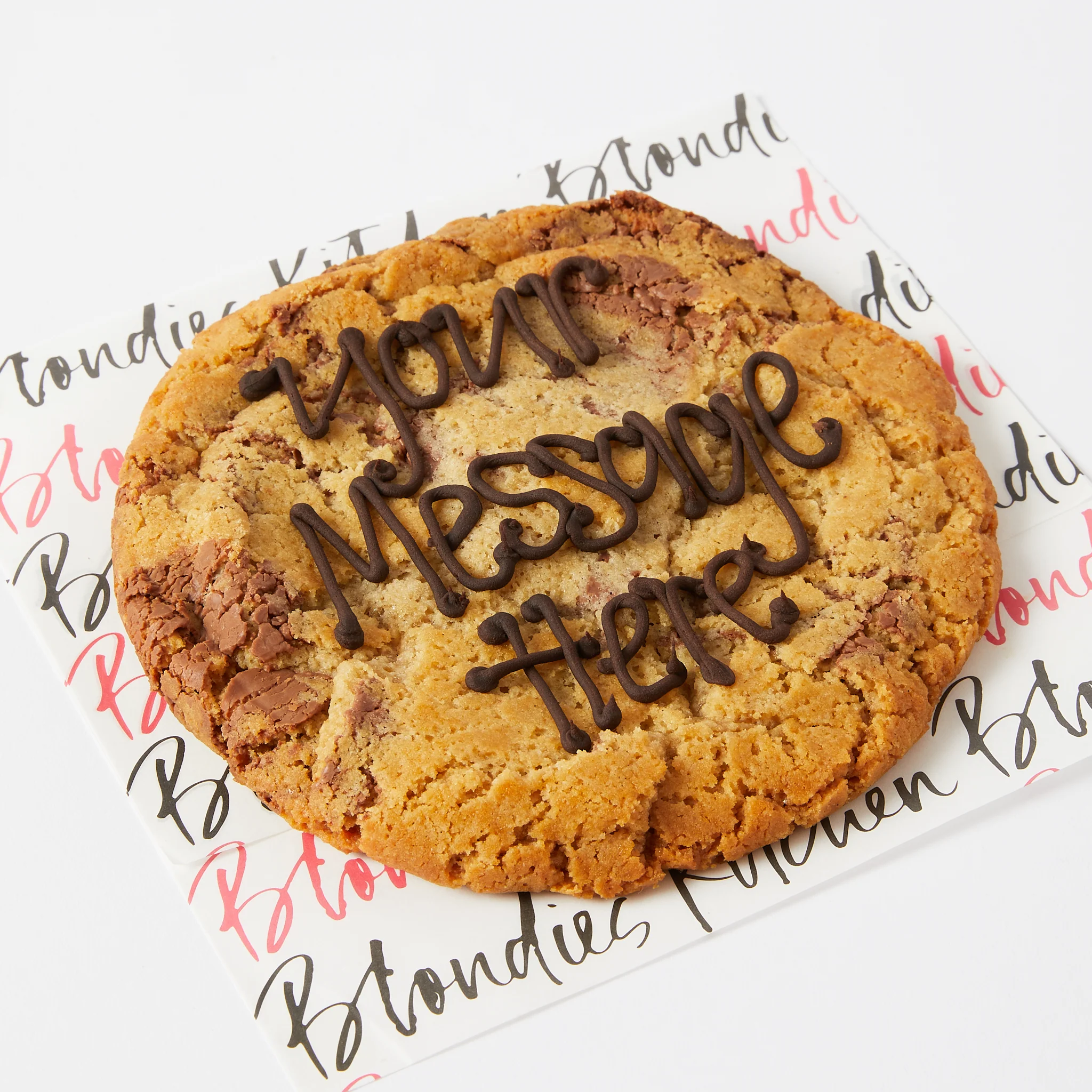 Milk Choc 7 inch Personalised Cookie - Image 2