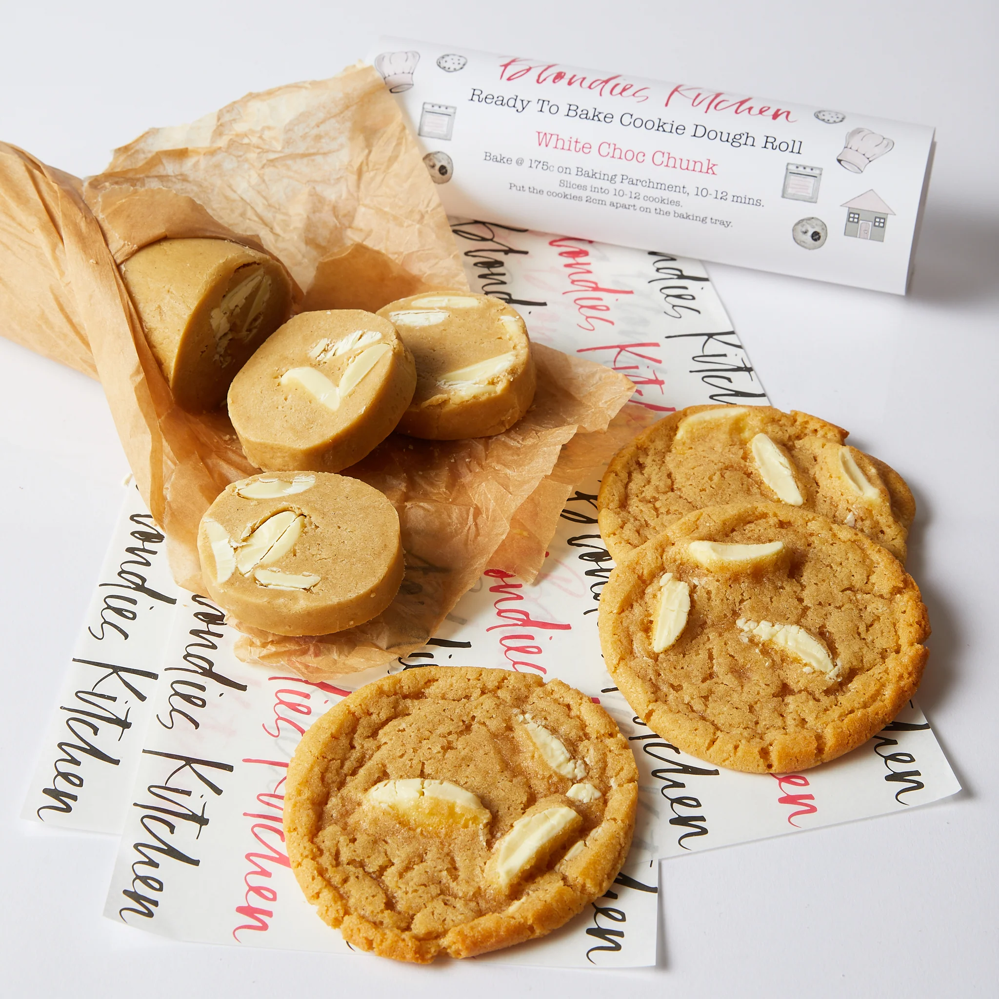 Ready To Bake Cookie Dough Roll- White Choc Chunk - Image 2
