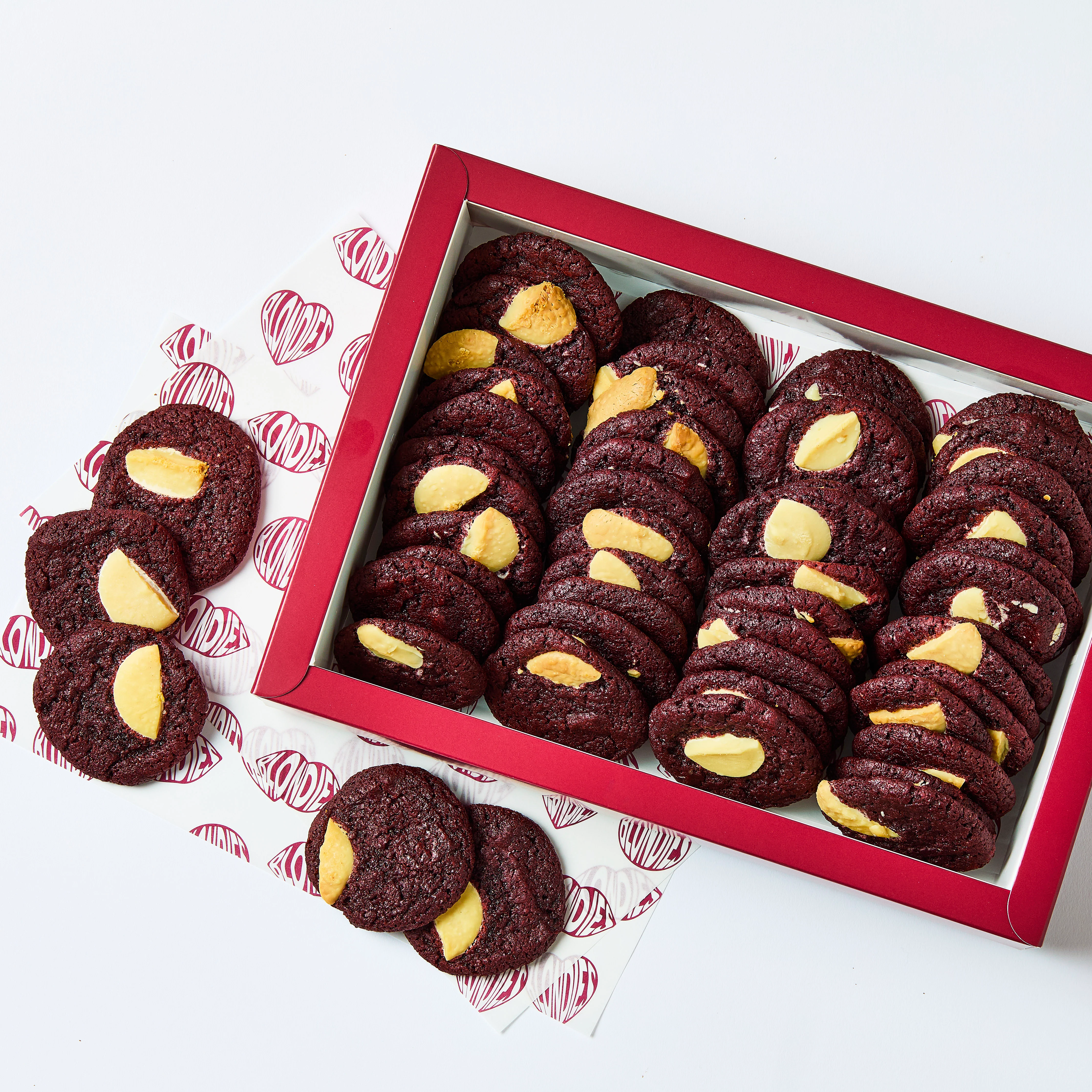 Red Velvet & White Choc Bite Size Cookies